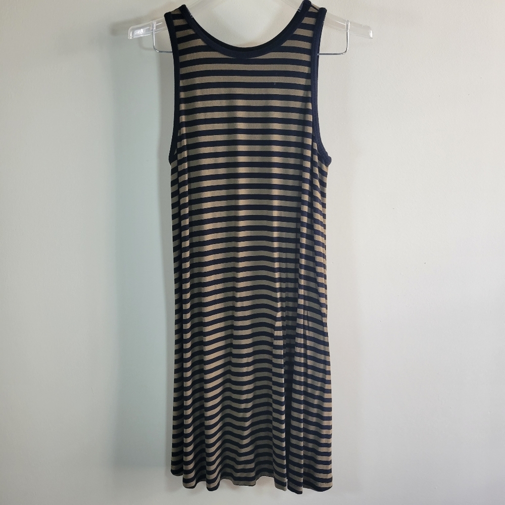 Old Navy Green & Black Striped Dress, Size Small